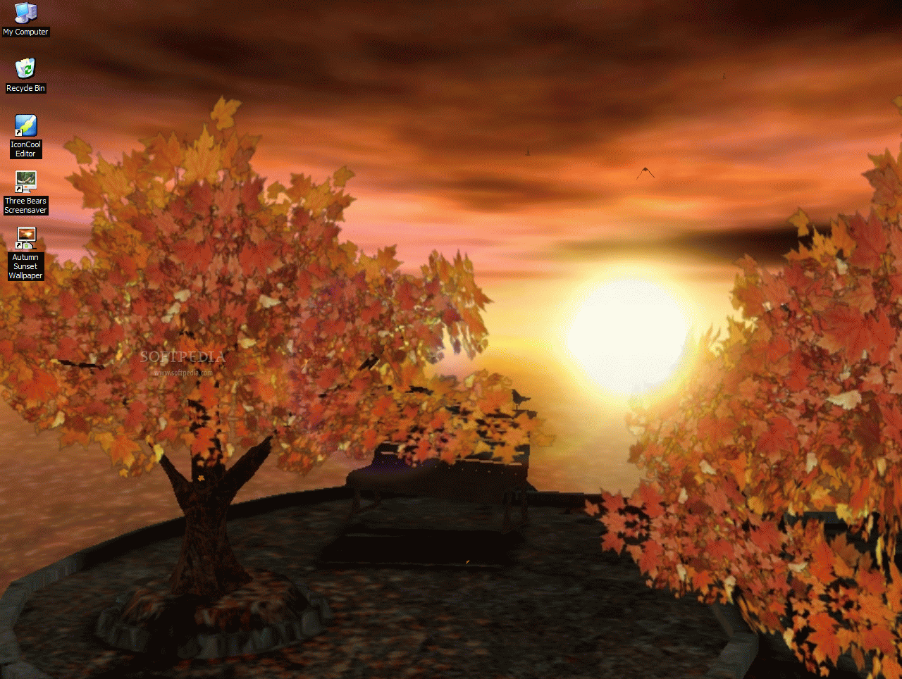 Screenshot 1 of Autumn Sunset - Animated 3D Wallpaper