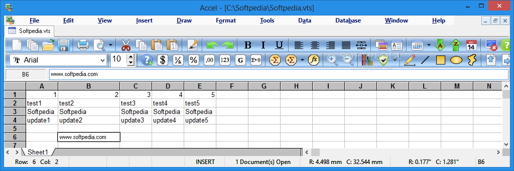 Accel Spreadsheet screenshot 1 - You can use the main window of the application to quickly load the spreadsheets you want.