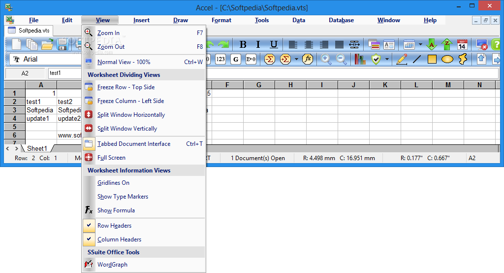 Accel Spreadsheet screenshot 4