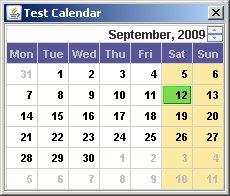 Java Calendar Program Example