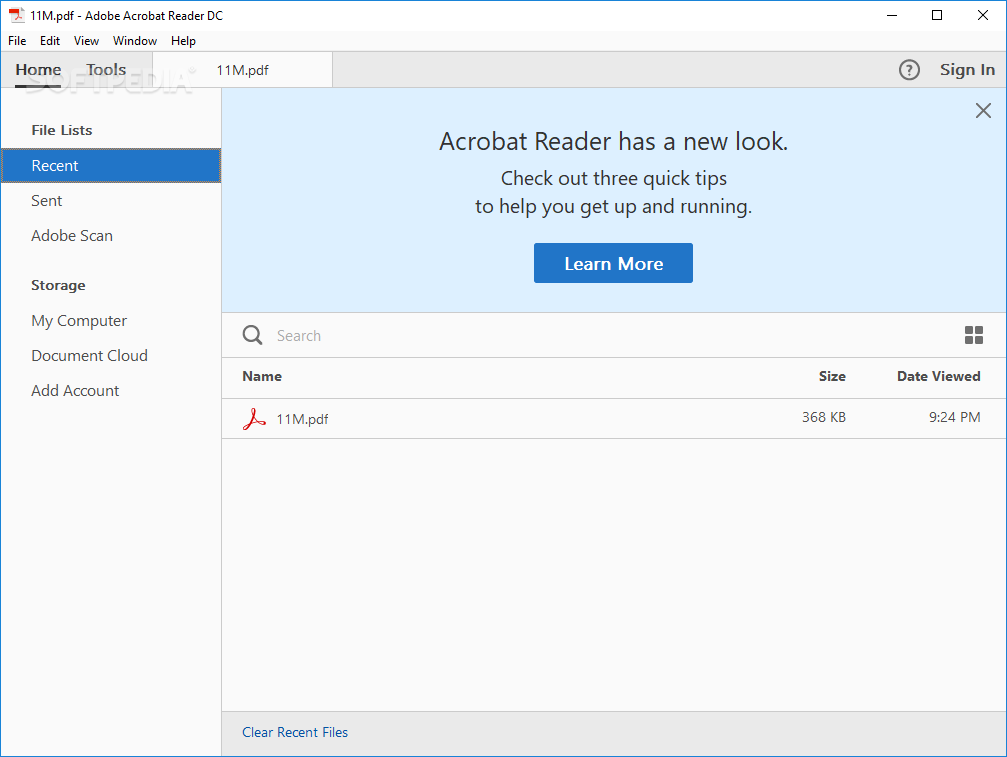 Adobe Reader screenshot 1 - Adobe Reader will help you quickly and easily view and print Portable Document Format (PDF) files