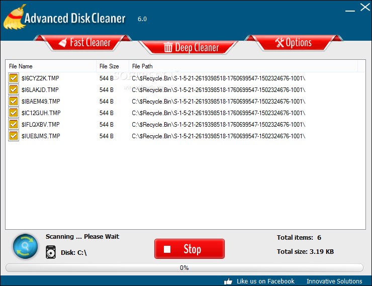 Advanced Disk Cleaner screenshot 3 - By using Advanced Disk Cleaner you can quickly find and wipe away all the garbage files on your computer