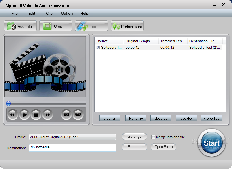 Aiprosoft video to audio converter free download