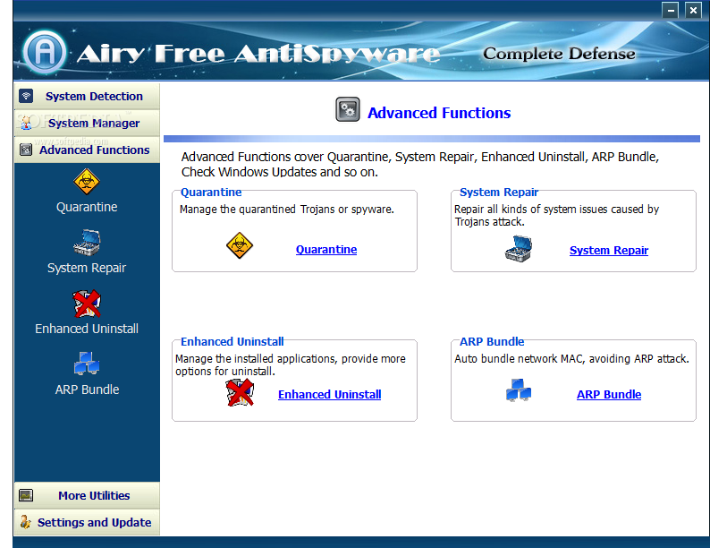 Airy Free AntiSpyware screenshot 5