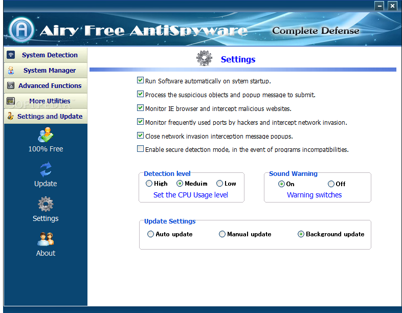Airy Free AntiSpyware screenshot 8