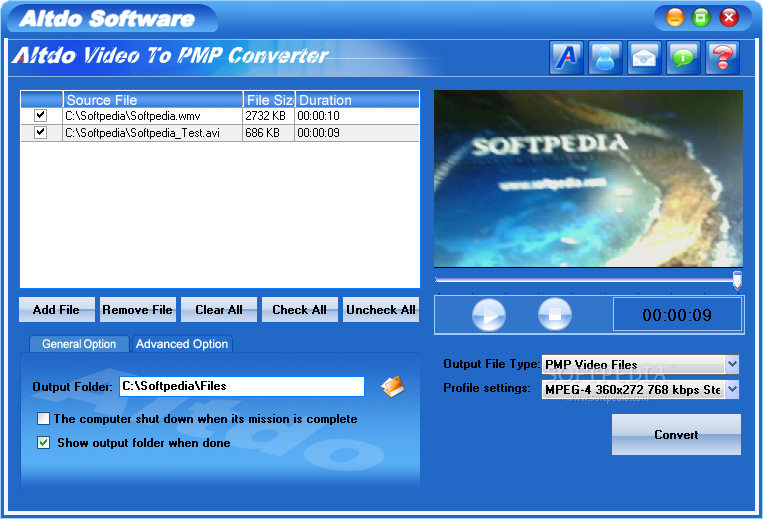 altdoƵPMPת3.9_Altdo Video to PMP Converter 3.9