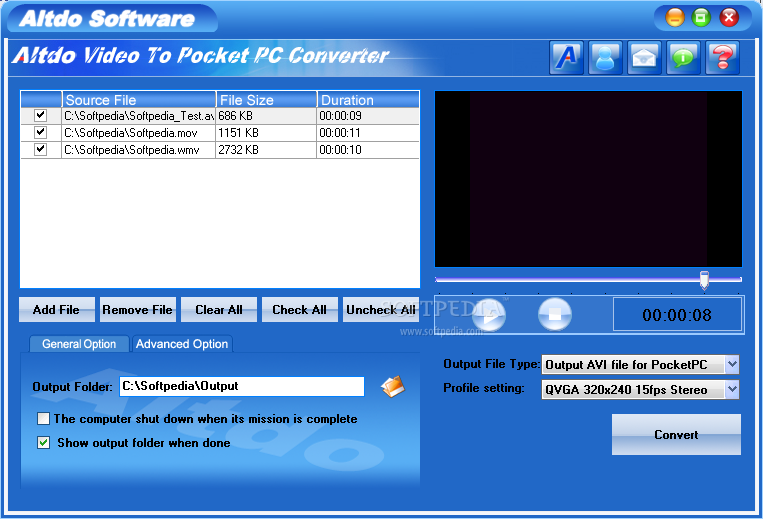 altdoƵϵת3.9_Altdo Video to Pocket PC Converter 3.9