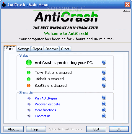AntiCrash screenshot 1