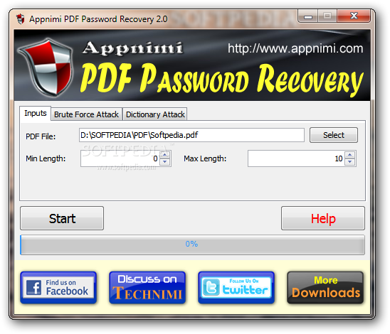 PDF password recovery tool