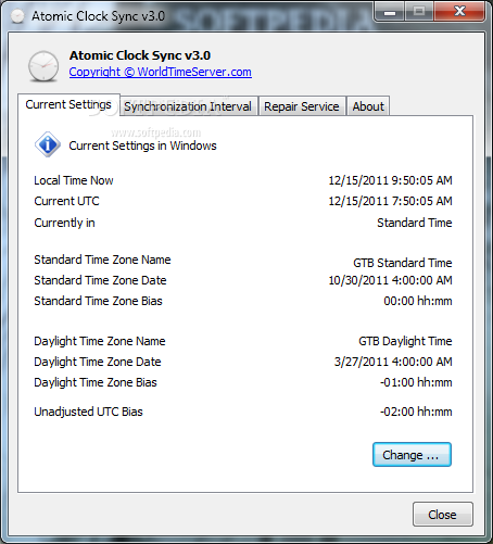 Vista Internet Clock Sync