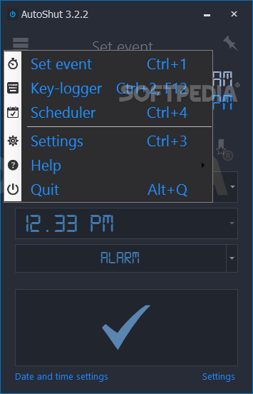 AutoShut (formerly AutoShutter) screenshot 2 - This is the way AutoShut will allow you to choose the audio track that will be used as your alarm