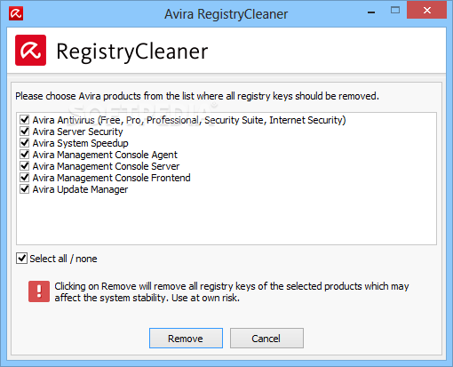 Avira Registry Cleaner -  3