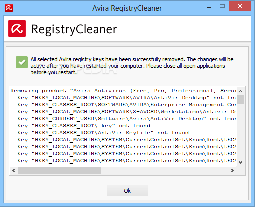 Avira Registry Cleaner -  7