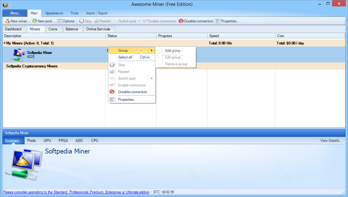 Download Awesome Miner Free Edition 5.1.3
