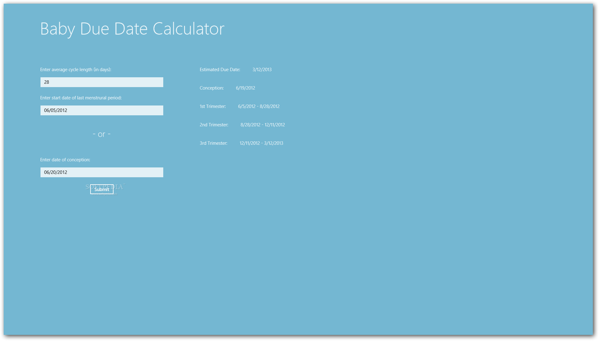 Baby Due Date Calculator For Windows 8 Download