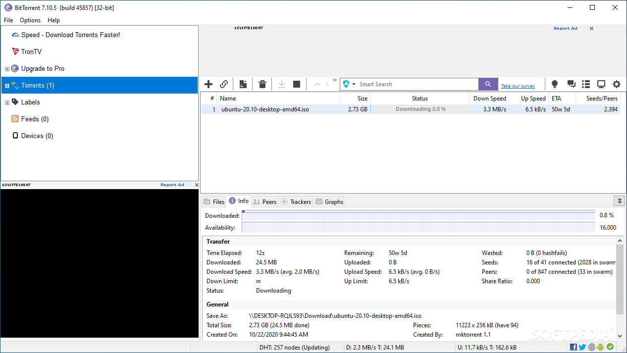 BitTorrent 8 0 Build 25431 Beta (F10) (XcLuSivE) preview 0