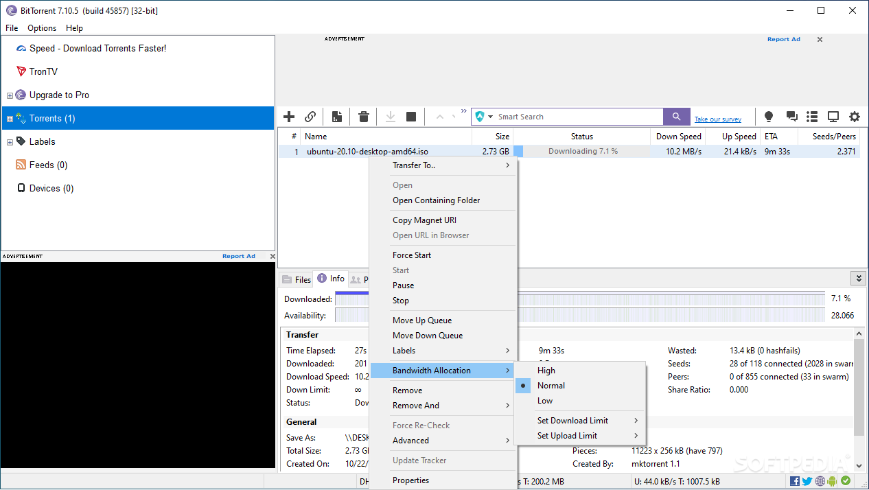 BitTorrent 8 0 Build 25431 Beta (F10) (XcLuSivE) preview 1
