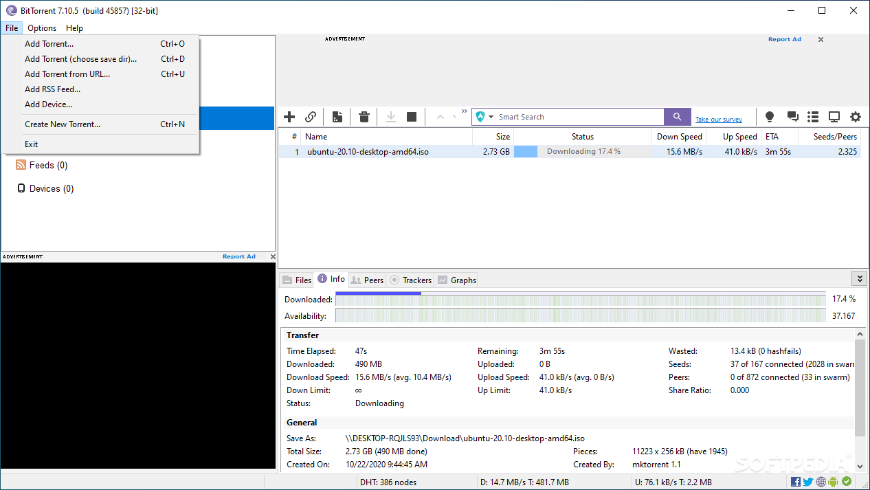 BitTorrent 8 0 Build 25431 Beta (F10) (XcLuSivE) preview 3