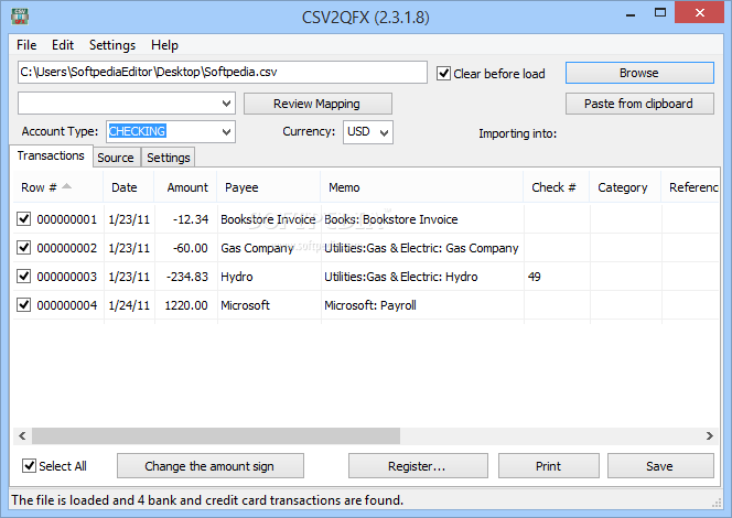 CSV2QFX 2.3.1.8