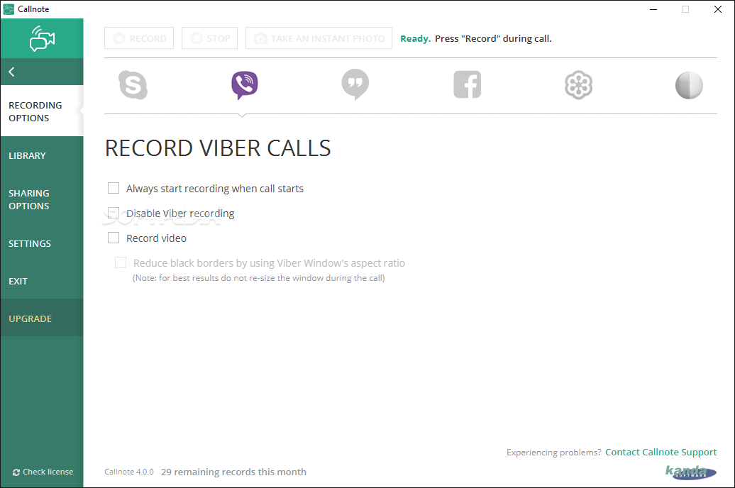 Callnote Premium screenshot 2 - The main window of Callnote Premium enables you to review all the recorded actions