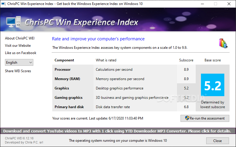 Chrispc Win Experience Index   -  2