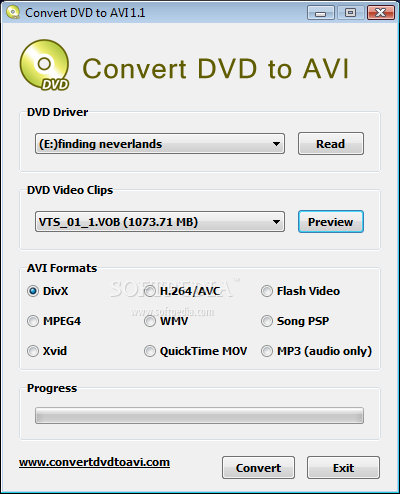 DVDתΪAVI 1.1_Convert DVD to AVI 1.1
