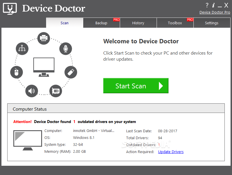 Скачать ключ для device doctor pro
