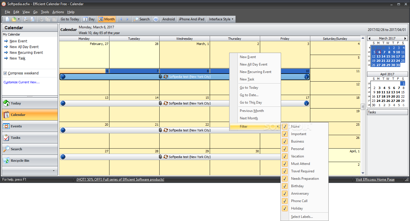 Efficient calendar free 1.62 build 82 vitadi