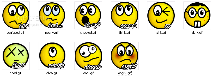 "Emotions MSN Display Pictures shows the available funny emotions avatars 