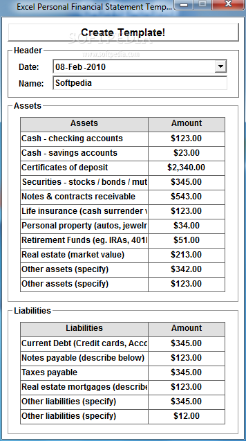 basic income statement template. Free financial statement