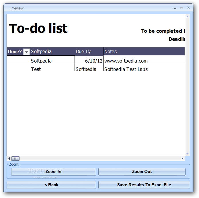 Excel Template To Do Lists