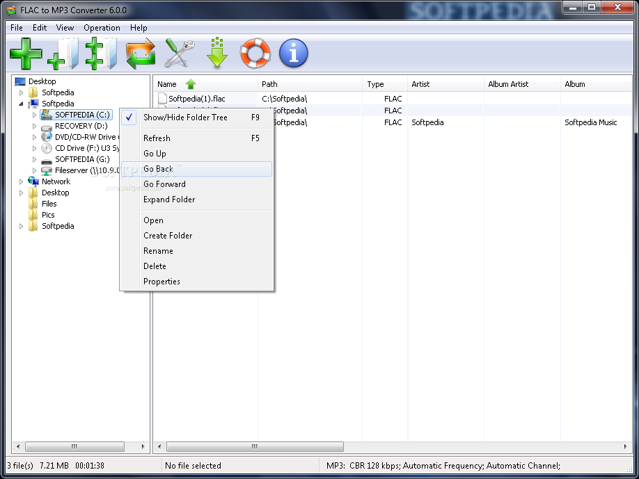 Flac  Converter on Flac To Mp3 Converter Screenshot 1   This Is The Main Window Of The