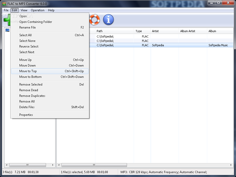 Flac  Converter on Flac To Mp3 Converter Screenshot 2   You Can Access This Menu When You