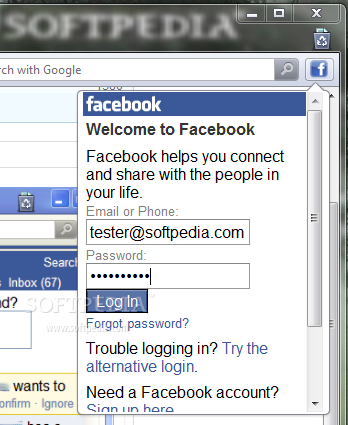 facebook mobile. Facebook Mobile screenshot 1 - Login window. Enter your Facebook account 