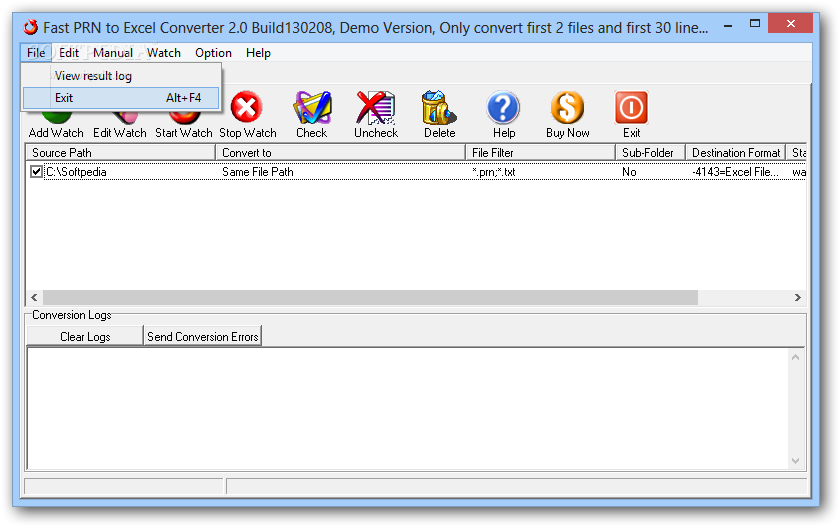 Fast Prn To Excel Converter