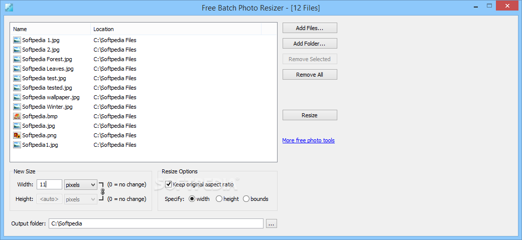 free image resizer batch. Screenshot 2 of Free Batch Photo Resizer Portable