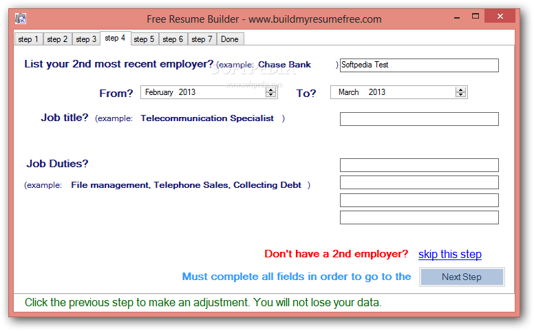 Free Resume Builder is a practical tool that guide you through all the ...