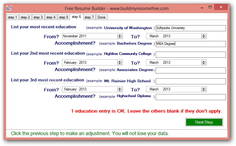 Free Resume Builder is a practical tool that guide you through all the ...