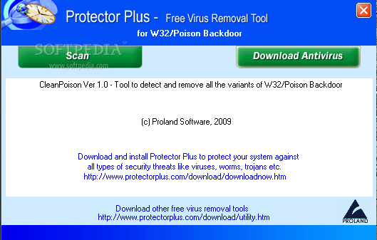 Free Virus Removal Tool for W32/Poison Backdoor - This is the main ...