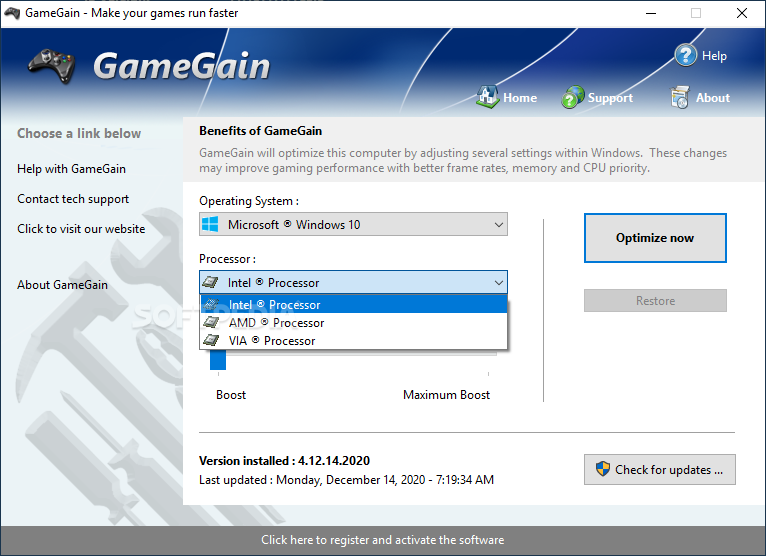 برنامج تسريع الالعاب وتشغيلها بكفاءه GameGain 2.8.20.2012 : تحميل مباشر GameGain_2