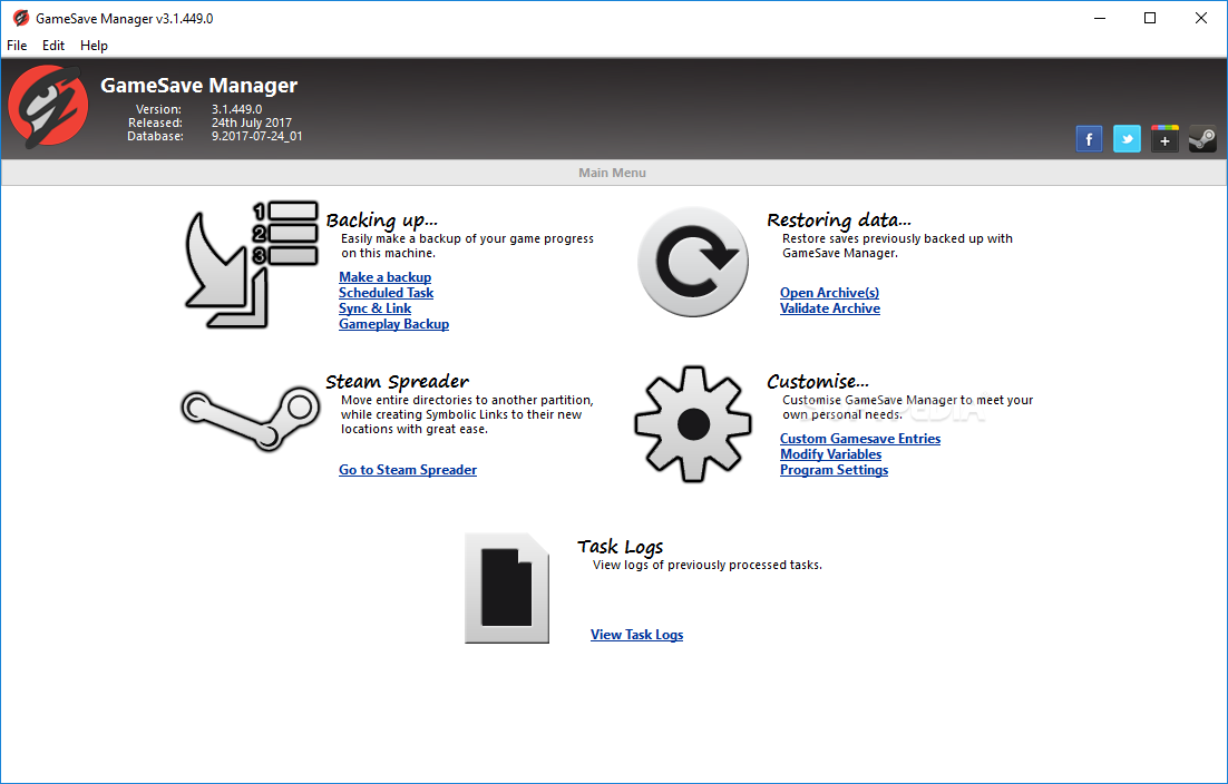 GameSave Manager screenshot 1
