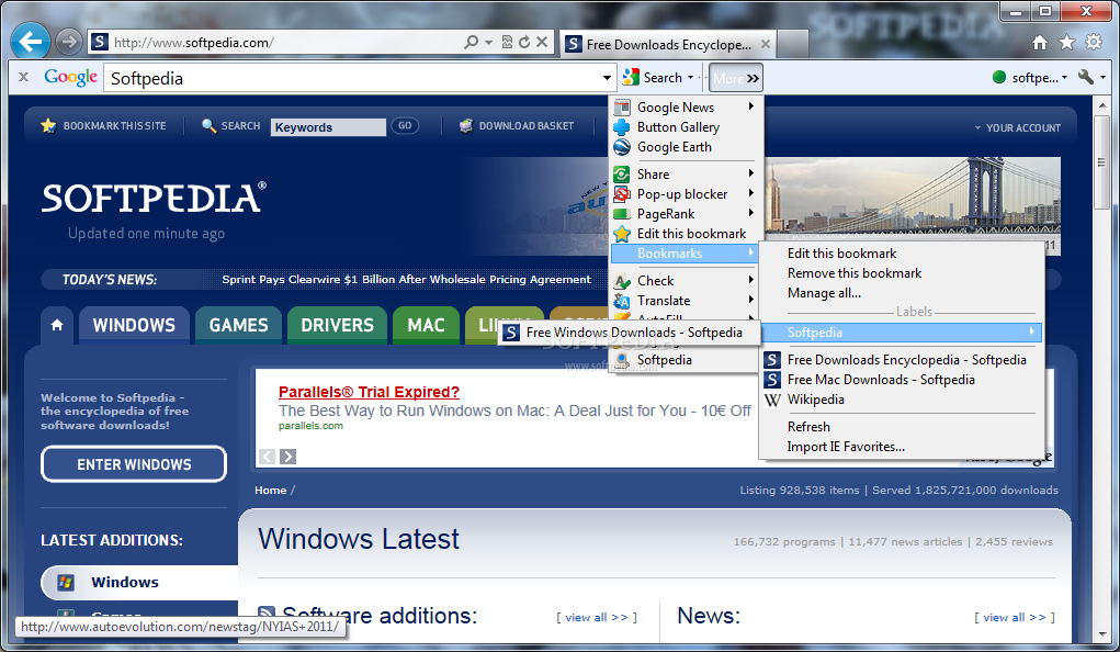 Desktop Toolbar For Vista