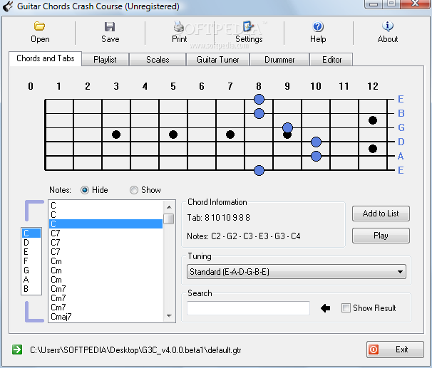 ٳɰ4.0.0 Beta 1/ 3.4ȶ_Guitar Chords Crash Course 4.0.0 Beta 1 / 3.4 Stable