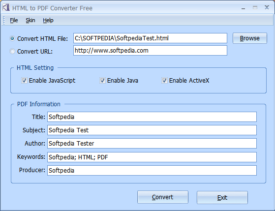 Sample Java Code To Convert Html To Pdf