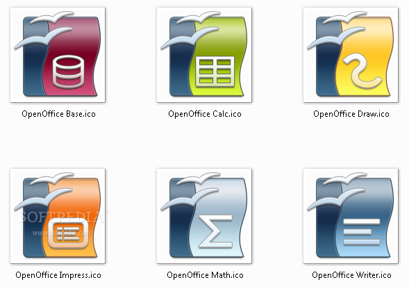 open office logo. Icons Open Office Pack