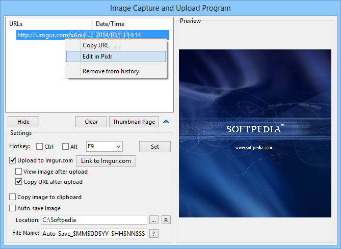 Image Capture and Upload Program screenshot 1