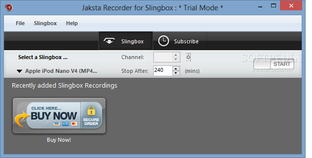Jaksta Recorder for SlingBox 5.0.1.0