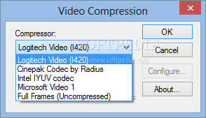 Kamerah screenshot 2 - The Video Compression window will help you quickly and easily choose between numerous compressors
