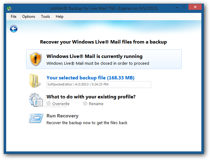  Live Mail Backup 2011 Build 1.0.3.14 