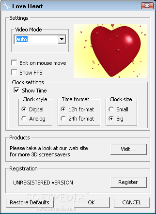 Love Heart 3d. Screenshot 1 of Love Heart 3D